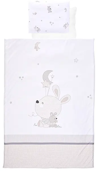 Set de dormit 4 piese Lorelli – Little Rabbits, gri