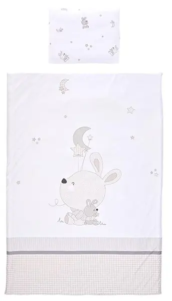 Set de dormitor din 3 piese Lorelli - Little Rabbits, gri