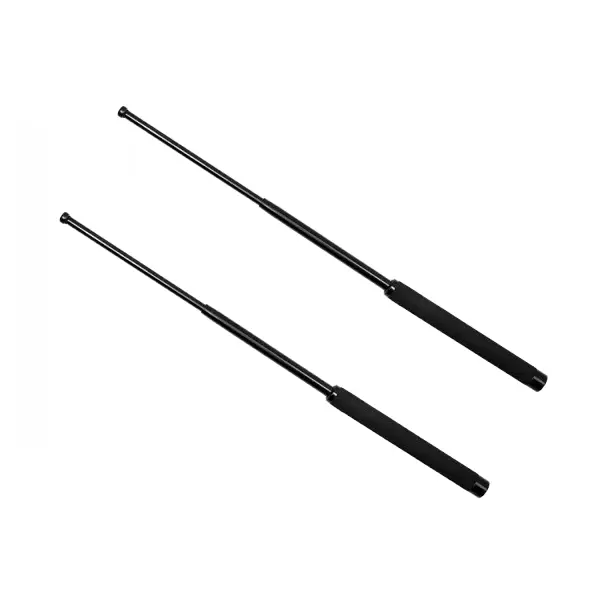 Set de doua bastoane telescopice pliabile, DEPOX , 51 cm, maner antiderapant, negru