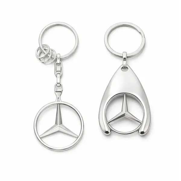 Set de doua brelocuri de chei DEPOX , editie de colectie, metal, argintiu