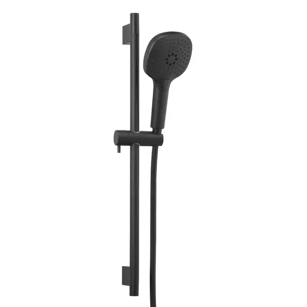 Set de dus Celesta Modum 1010515 bara culisanta para de dus si suport negru mat