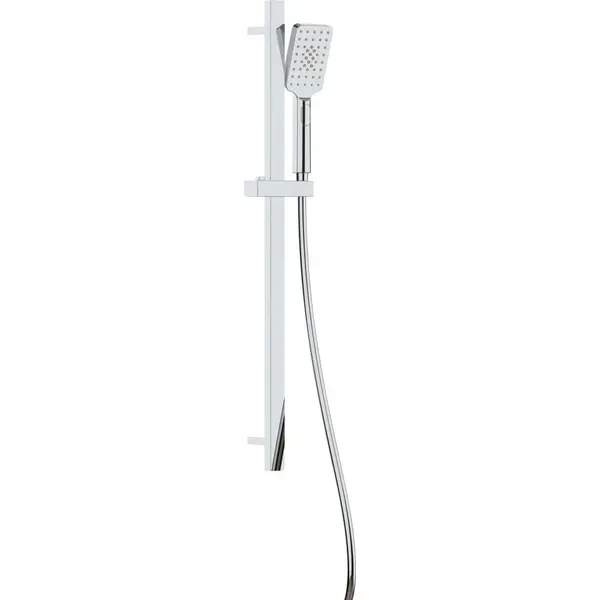 Set de dus cu bara reglabila, culoare crom, Deante Alpinia