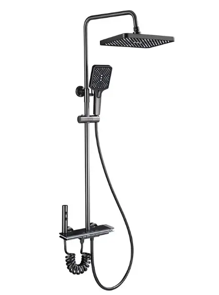 Set de dus inteligent pentru baie cu afisaj digital mixer pentru baie cu 4 functii dus tip ploaie si bideu