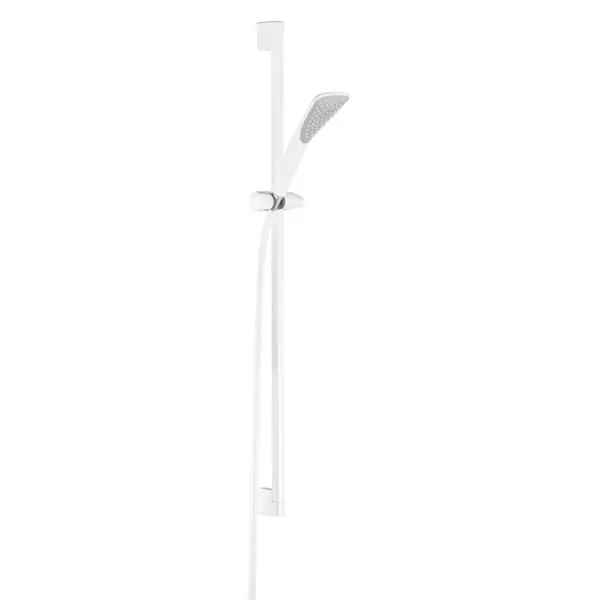Set de dus Kludi Fizz 1S cu bara 90 cm, para si furtun alb mat