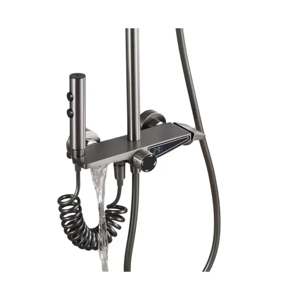 Set de duș multifuncțional cu termostat si afișaj electronic
