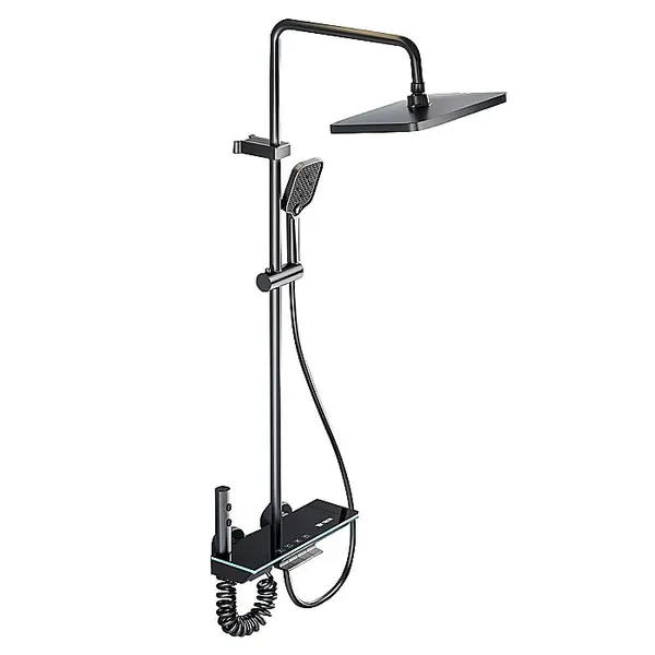Set de dus smart, iHunt MZ140BL, Display LED, afisaj digital, 4 moduri de curgere, ajustabil