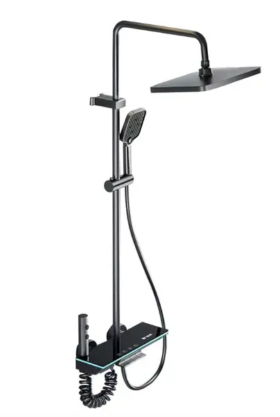 Set de dus smart iHunt MZ140BL, Display LED, afisaj digital, 4 moduri de curgere, ajustabil