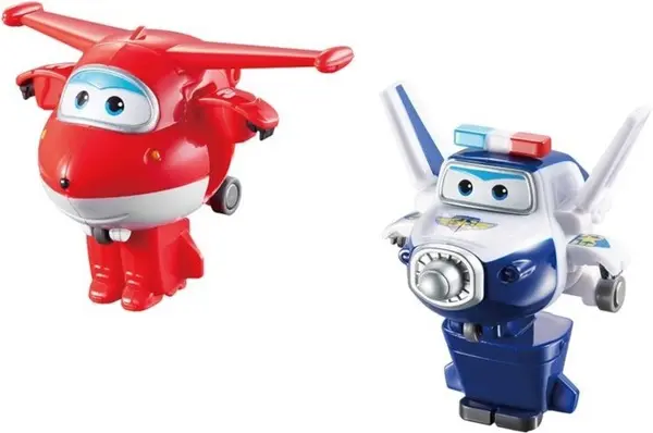 Set de figuri Alpha Group Super Wings - Jet și Paul, transformându-se
