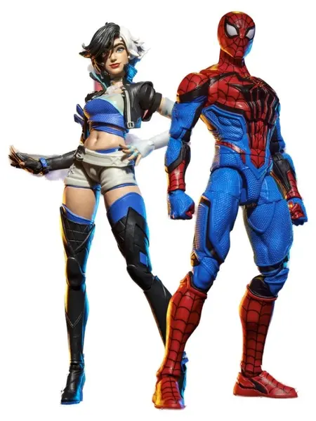 Set de figurine de acțiune Hasbro Marvel: Marvel Rivals - Spider-Man & Luna Snow, 15 cm