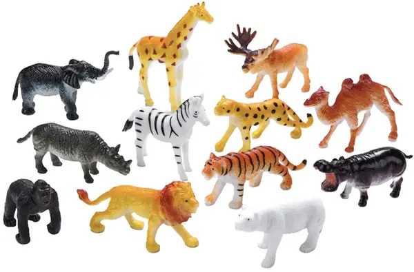 Set de figurine Faunica - Animale sălbatice, 12 piese