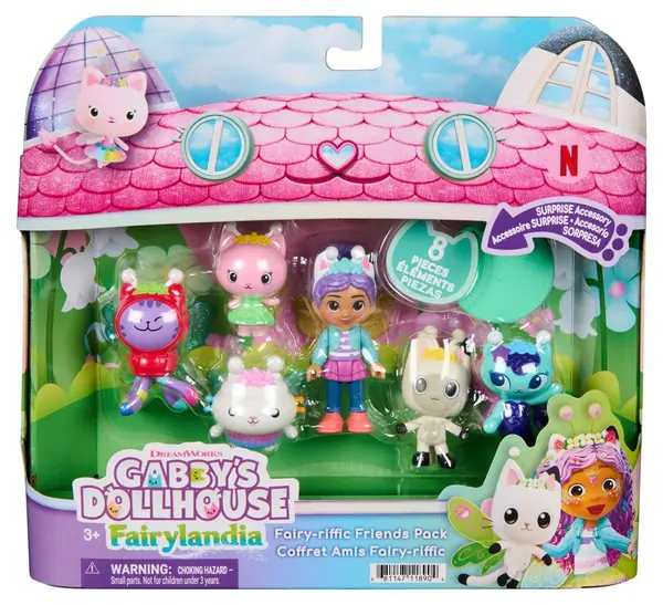 Set de figurine Gabby's Dollhouse - Prieteni fantastici, 6 figurine și un accesoriu surpriză