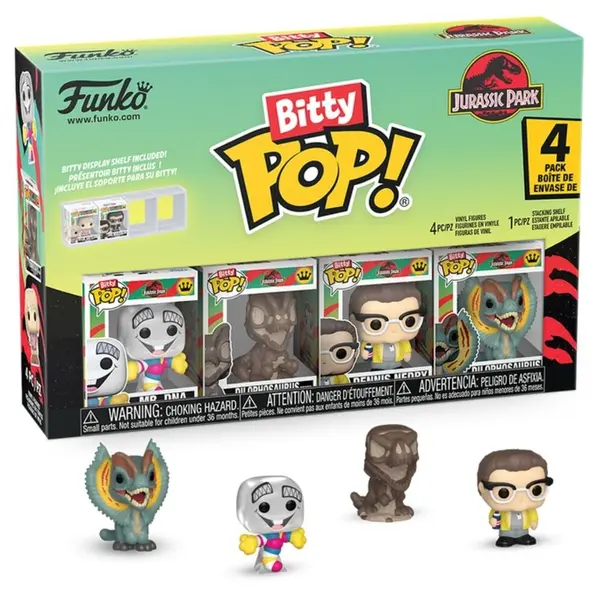 Set de figurine mini Funko Bitty POP! Movies: Jurassic Park - 4 Pack (Series 3)