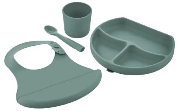 Set de hrănire din silicon BabyJem - Mint