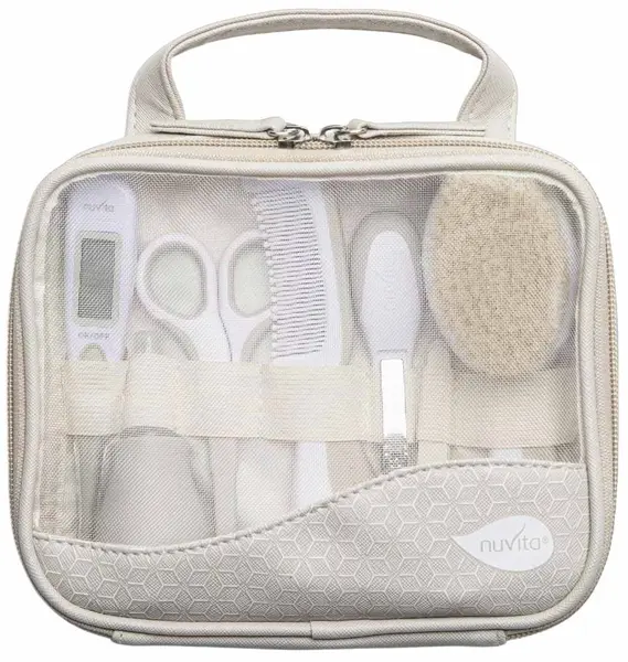 Set de igienă cu accesorii și termometru Nuvita - Beige