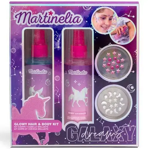 Set de infrumusetare Martinelia - Galaxy Dreams, Set stralucitor pentru par si corp