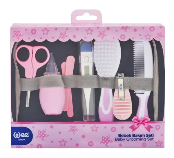 Set de ingrijire roz pentru copii, 1 bucata, Wee Baby