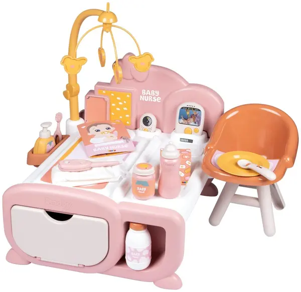 Set de joacă 3 în 1 Smoby Baby Nurse - Cameră pentru copii