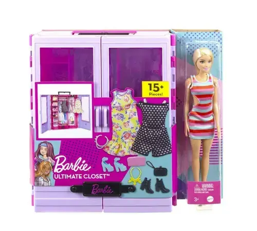 Set de joaca Barbie Garderoba, cu papusa