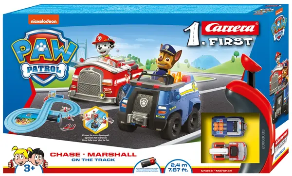 Set de joaca Carrera 1st - Paw Patrol, Chase&Marshall On the Track, 1:50