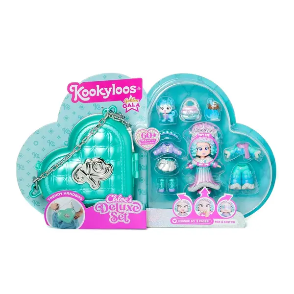 Set de joaca cu papusa si accesorii, Kookyloos, poseta lui Chloe