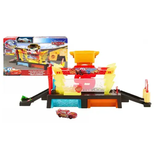 Set de joaca Disney Pixar Auta Zygzak McQueen, spalatorie auto cu schimbare de culoare, 50cm