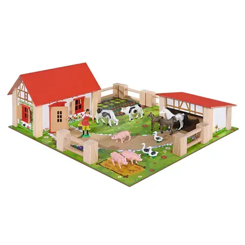 Set de joaca Eichhorn - Mica ferma a animalelor, 21 accesorii