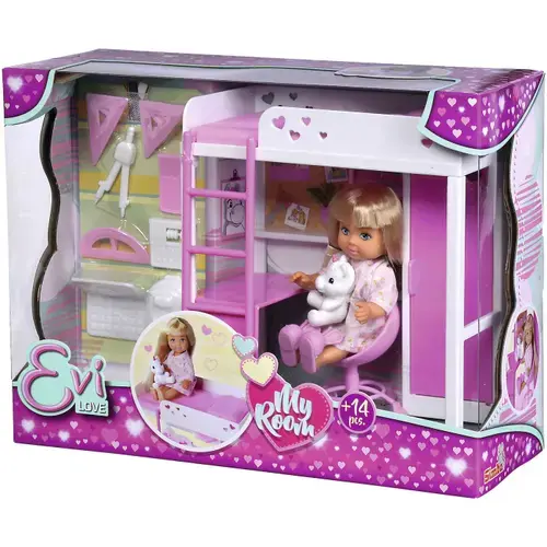 Set de joaca Evi Love My Room, cu 14 accesorii