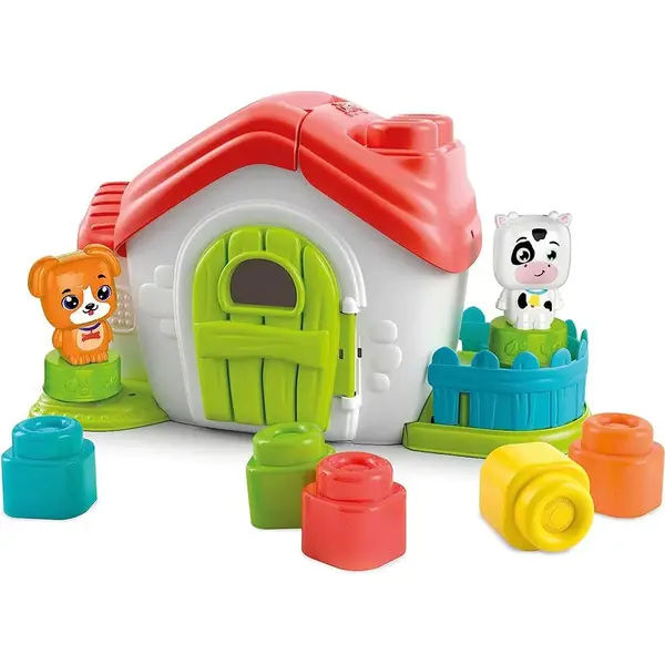 Set de joaca Ferma Clemmy cu cuburi moi si 2 figurine