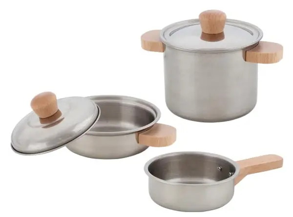Set de joacă Goki - Două oale și o tigaie