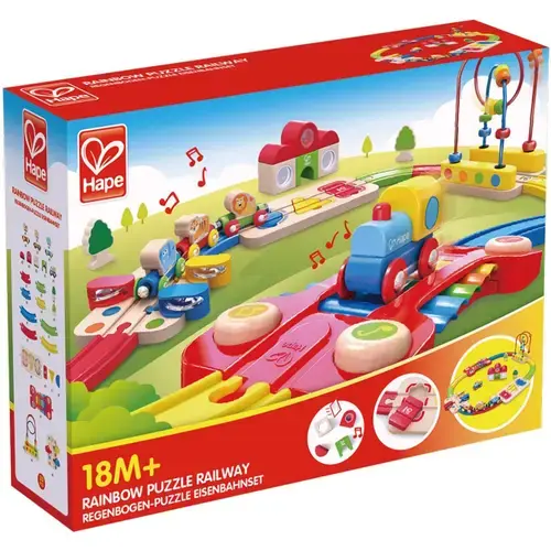 Set de joaca Hape - Sina de tren curcubeu