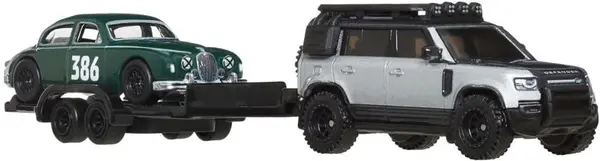 Set de joacă Hot Wheels Car Culture – Jaguar MK1 / 2023 Land Rover Defender 110, 1:64