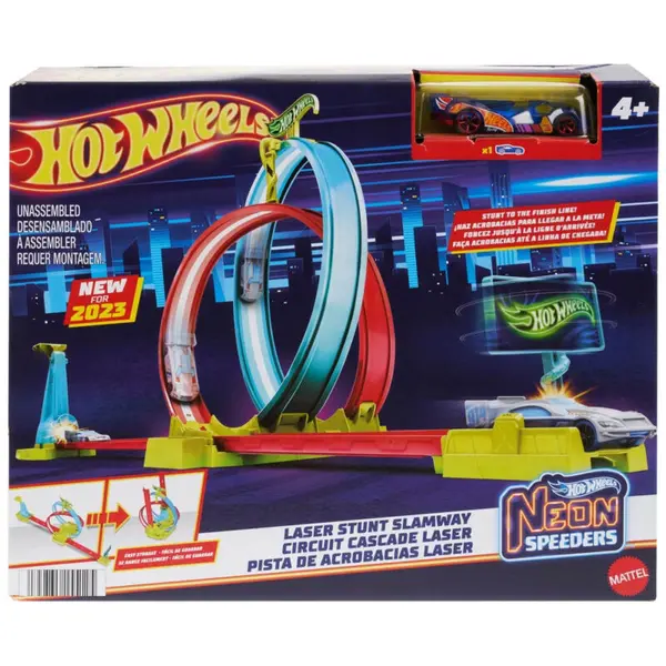 Set de joacă Hot Wheels - Cascadorii neon