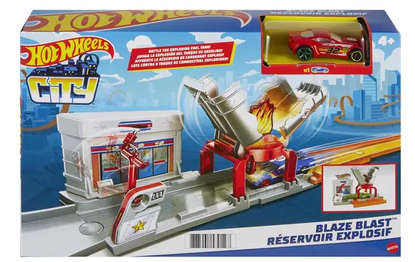 Set de joacă Hot Wheels City - Blaze blast, cu un cărucior