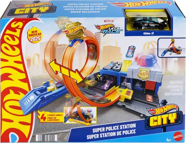Set de joacă Hot Wheels City - Super Police Station, 1:64
