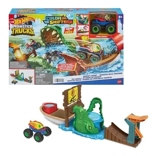 Set de joaca Hot Wheels Monsteer Trucks Crocodile Swamp Chomp