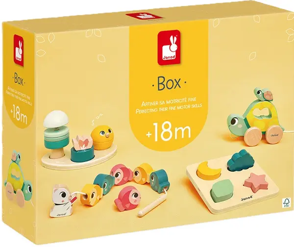 Set de joacă Janod - Cutie de jucării, patru tipuri