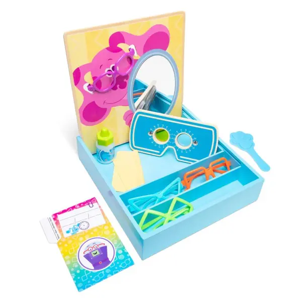 Set de joacă Melissa & Doug – Enigmele lui Blue, vremea pentru ochelari