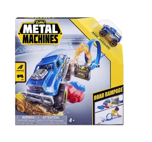 Set de joaca Metal Machines Road Rampage, cu pista