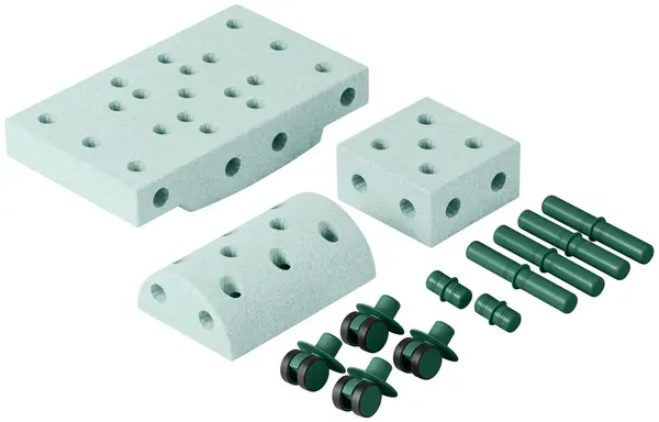 Set de joacă Modu - Set de curiozitate, sticlă de mare - verde iarbă