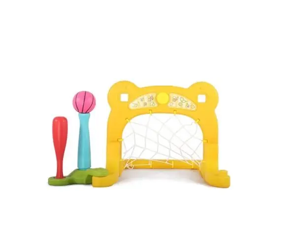 Set de joaca pentru copii Nichiduta Garden Sunny Days Yellow 2 in 1 cu poarta de fotbal, margini rotunjite, 50 x 52 x 34 cm