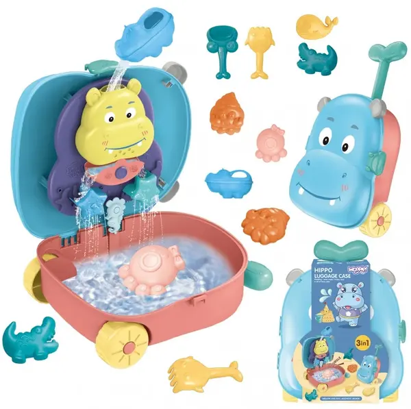 Set de joacă pentru nisip 3 în 1 Woopie - Hipopotam