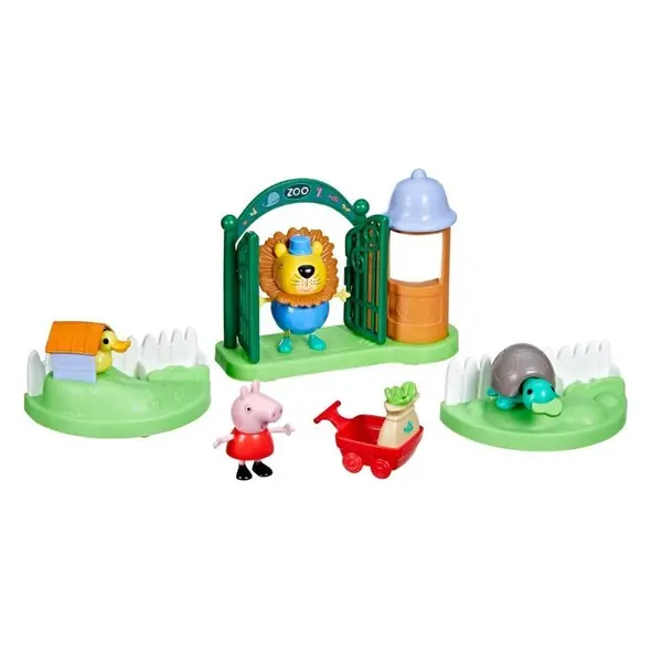 Set de joaca Peppa Pig si Mr Lion O zi la Zoo