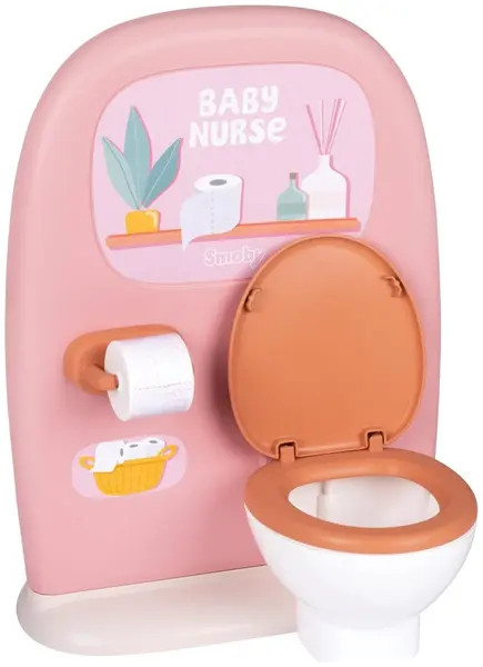 Set de joacă Smoby Baby Nurse - Toaletă pentru păpuși, cu 2 accesorii