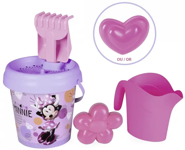 Set de joacă Smoby - Găleată de nisip cu accesorii, Minnie