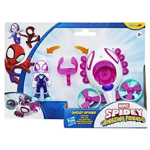 Set de joaca Spidey and his Amazing Friends, Ghost Spider si vehicul copter
