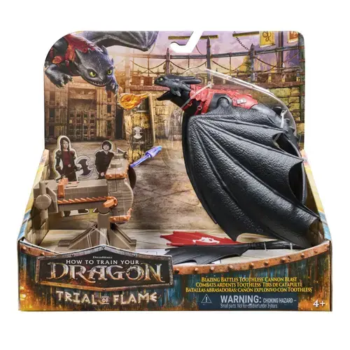 Set de joaca Spin Master Cum sa iti dresezi dragonul - Tunul aprins si dragonul Toothless