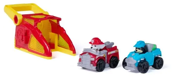 Set de joacă Spin Master Paw Patrol - Lansatorul lui Marshall, cu 2 mașinuțe