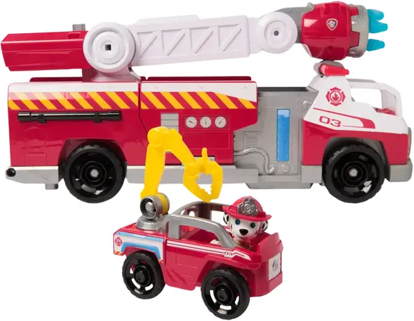 Set de joacă Spin Master Paw Patrol - Mașina de pompieri a lui Marshall cu reîncărcare rapidă