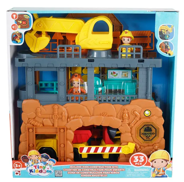 Set de joaca, Tiny Kiddom, Santier de contructii, 33 piese