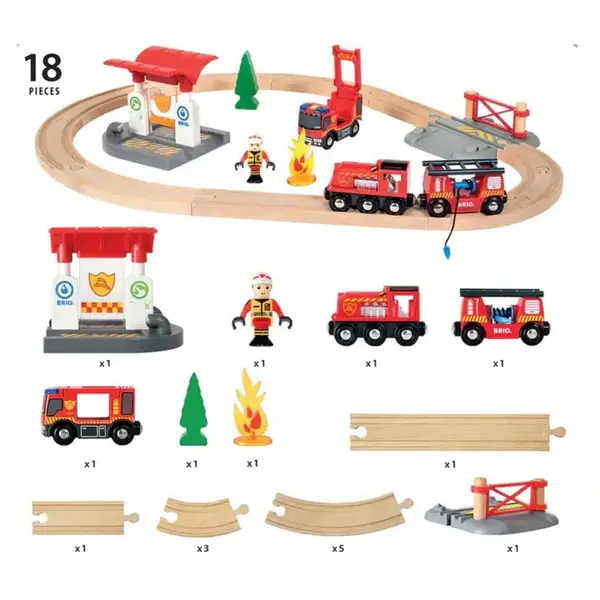 Set de joaca - Trenulet pompieri | Brio